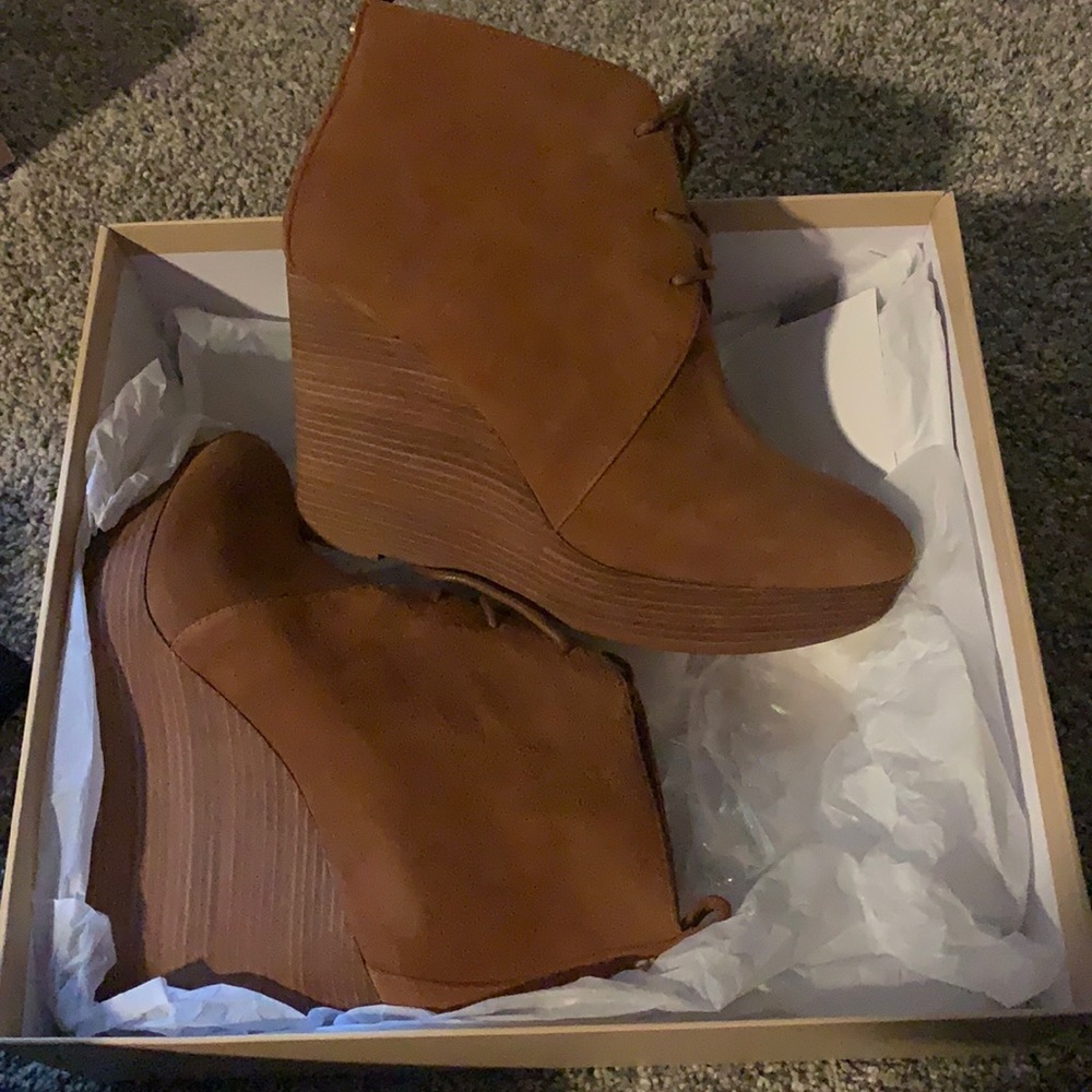 Lace up wedges